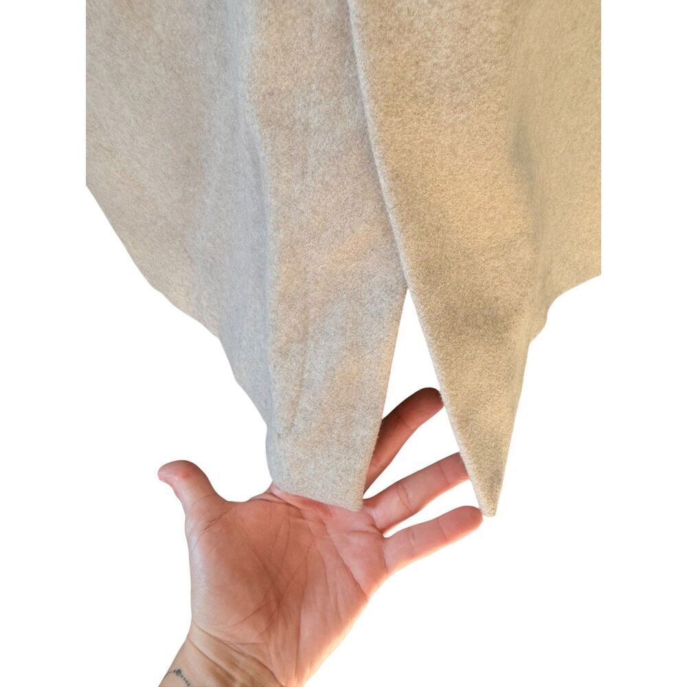 ZARA Soft Beige Double Breasted Sleeveless Long Waistcoat Vest Coat Small - Picture 7 of 8